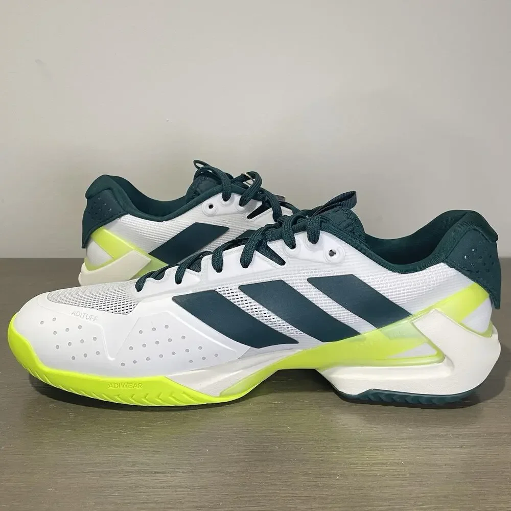 Adidas Mens Size 8.5 Tennis Shoes NEW Adizero Ubersonic 5 JQ2714 Green White